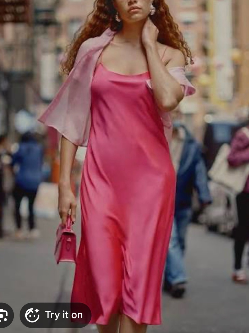 J.crew hot pink Gwyneth slip dress 4